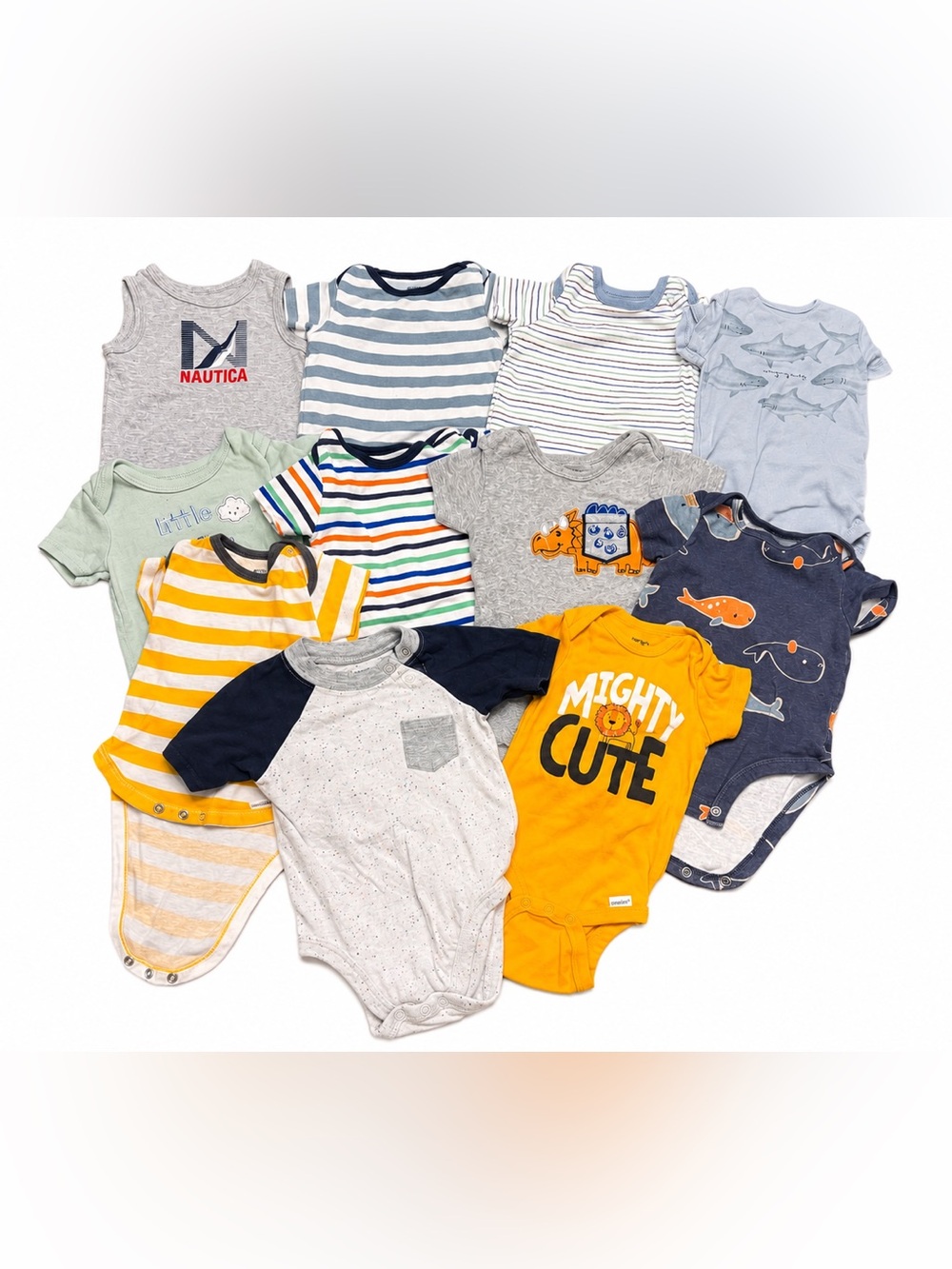 Assorted baby onesies 11 pieces size 3-6 months boys